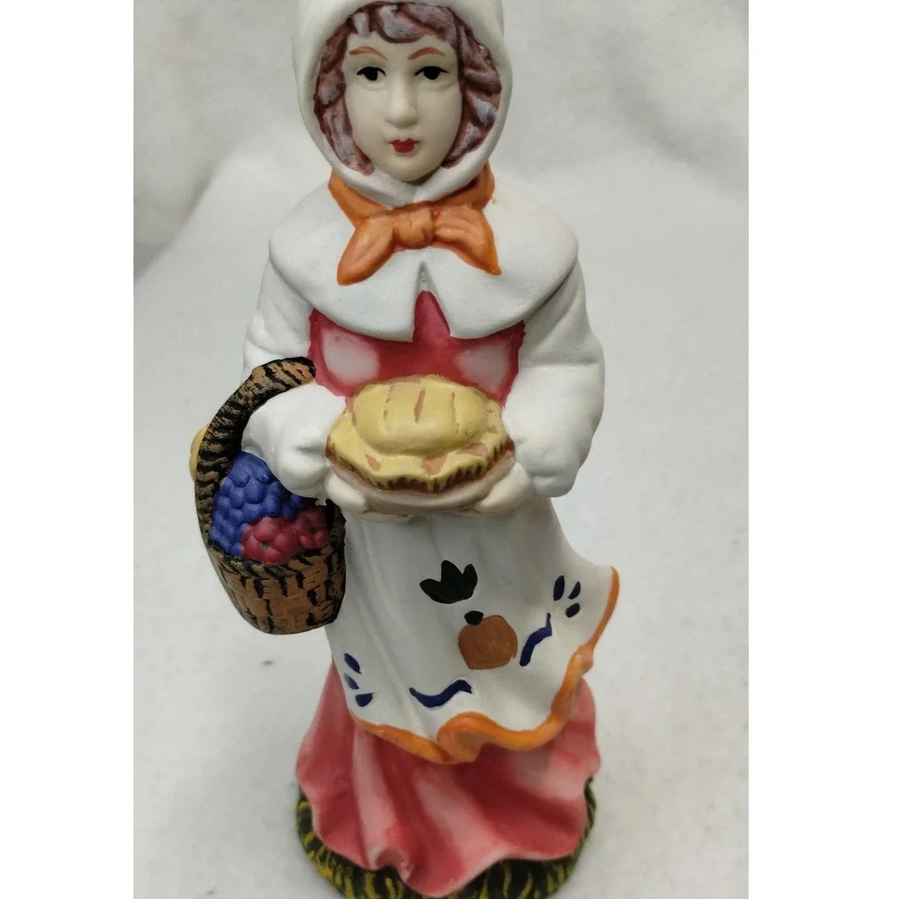 Thanksgiving Pilgrim Figurine Set Couple Harvest Fall‎ Farmhouse Holiday Decor